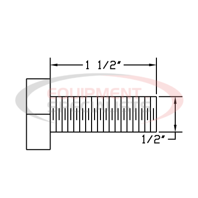 HHCS, 1/2-13X1-1/2 NC GR8 YZN