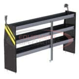 Steel Shelving Unit for Low Roof Van, 16" x 44.5" x 84"