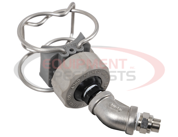 Angled Quick Connect Spray Nozzle for Three Lane Stainless Steel Spray Bars