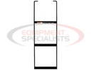 Black Powder Coated 3-Rung Steel Truck Step with Anti-Slip Step - 12.5 x 36 Inch