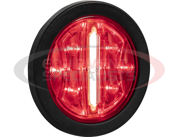 4 INCH ROUND STOP/TURN/TAIL + BACKUP COMBINATION LIGHT WITH LIGHT STRIPE LED TUBES