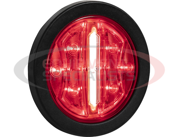 4 Inch Round Stop/Turn/Tail + Backup Combination Light with Light Stripe LED Tubes