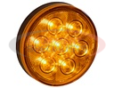 4 INCH AMBER ROUND TURN &amp; PARK LIGHT WITH 7 LEDS