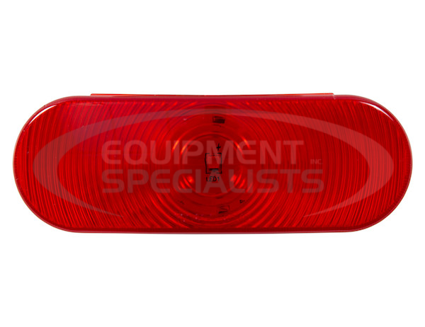 6 INCH RED OVAL STOP/TURN/TAIL DOT LIGHT WITH 1 LED