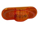6 INCH AMBER OVAL MID-TURN SIGNAL-SIDE MARKER LIGHT KIT WITH 9 LEDS (PL-3 CONNECTION, INCLUDES GROMMET AND PLUG)