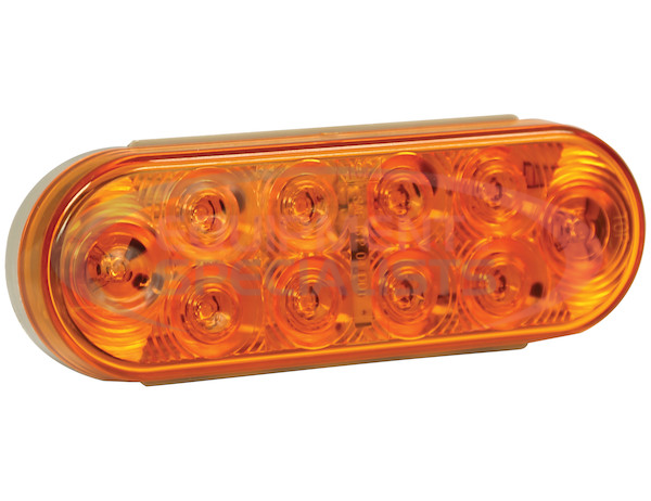 6 Inch Amber Oval Turn Signal Light With 10 LED