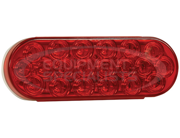 6 INCH RED OVAL STOP/TURN/TAIL LIGHT WITH 20 LEDS KIT (PL-3 CONNECTION, INCLUDES GROMMET AND PLUG)