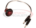 .75 Inch Round Marker Clearance Lights - 1 LED Red With Stripped Leads