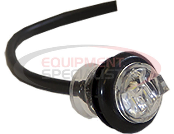 .75 INCH ROUND MARKER CLEARANCE LIGHTS - 1 LED CLEAR WITH STRIPPED LEADS