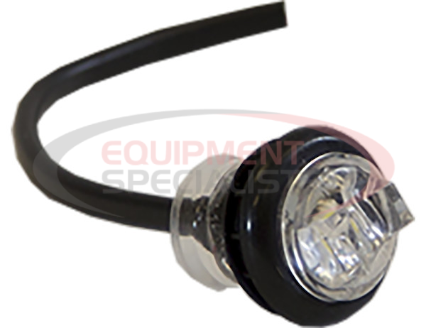 .75 Inch Round Marker Clearance Lights - 1 LED Clear With Stripped Leads