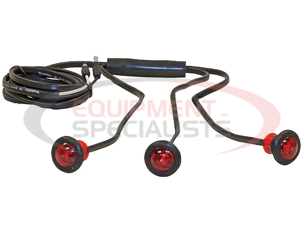 .75 Inch Red ID Light Kit With Male Bullets With 9 LED