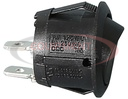 On/Off Mini Round Rocker Switch Black