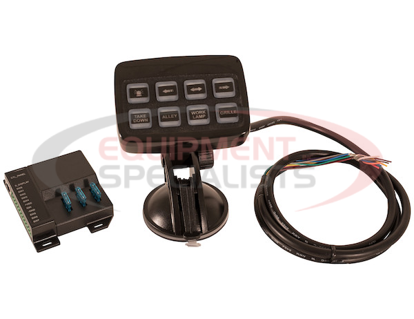 8 Function Programmable Pre-Wired Switch Panel For Lightbar Operation