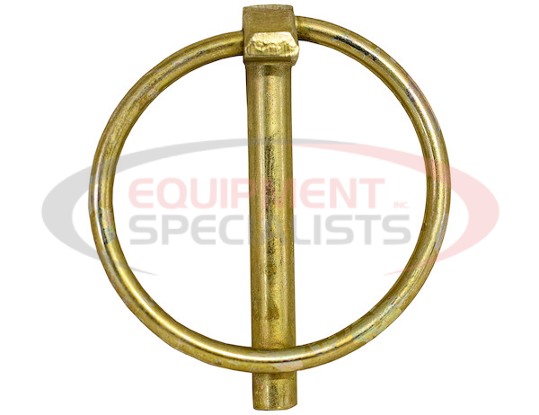 Yellow Zinc Plated Linch Pin - 1/4 Diameter x 1-3/4 Inch Long with Ring