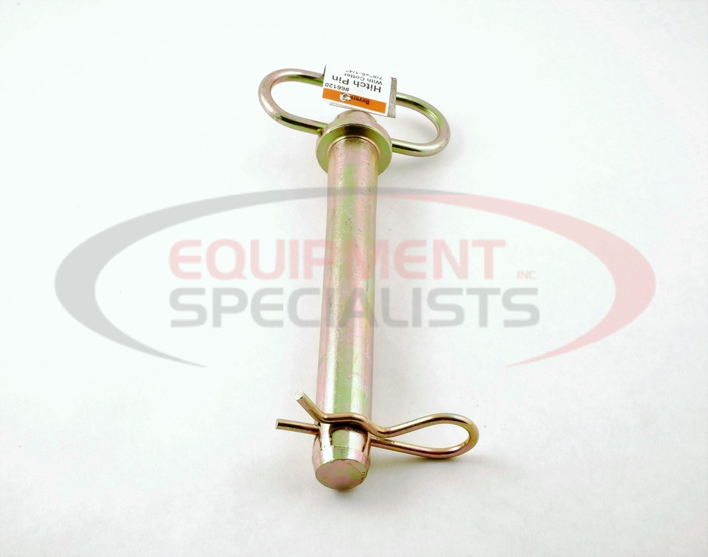 YELLOW ZINC PLATED HITCH PINS - 7/8 DIAMETER X 6-1/4 INCH USABLE LENGTH