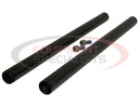 Black Powder-Coated Straight Blind Mount Fender Extension Mounting Kit