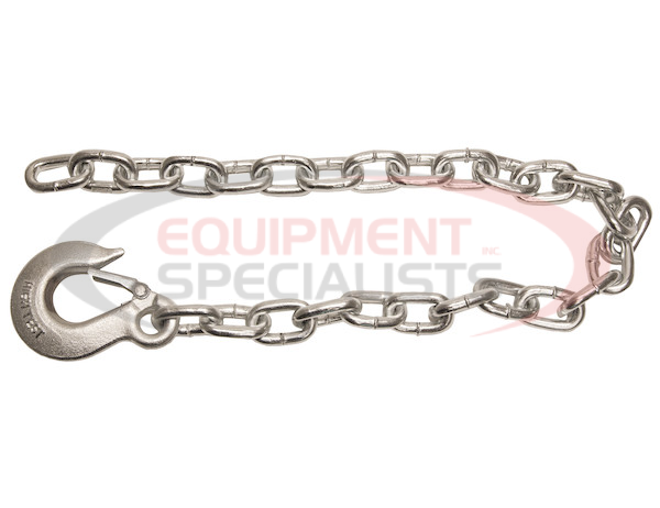 3/8X22 INCH CLASS 4 TRAILER SAFETY CHAIN WITH 1 INCH FORGED SLIP HOOK-30 PROOF