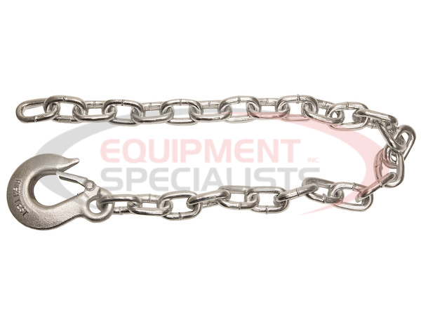 3/8x22 Inch Class 4 Trailer Safety Chain With 1 Forged Eye Slip Hook-30 Proof