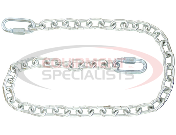 3/16x48 Inch Class 2 Trailer Safety Chain With 2-Quick Link Connectors