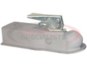 Straight Tongue Coupler - 2 Inch Ball, 2-1/2 Inch Channel, 300 Pound Tongue Weight, Primed Steel, No Mounting Holes
