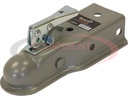 Straight Tongue Coupler - 2 Inch Ball, 3 Inch Channel, 300 Pound Tongue Weight, Primed Steel