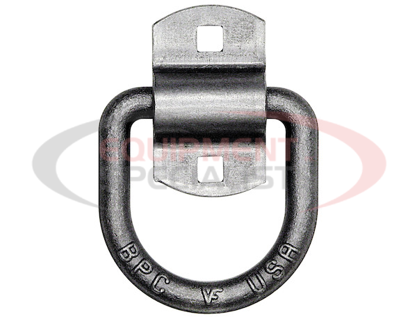 DOMESTICALLY FORGED 1/2 INCH FORGED D-RING WITH 2-HOLE MOUNTING BRACKET