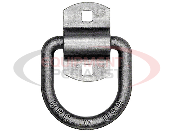 1/2 Inch Forged D-Ring With 2-Hole Mounting Bracket - White Zinc Plated