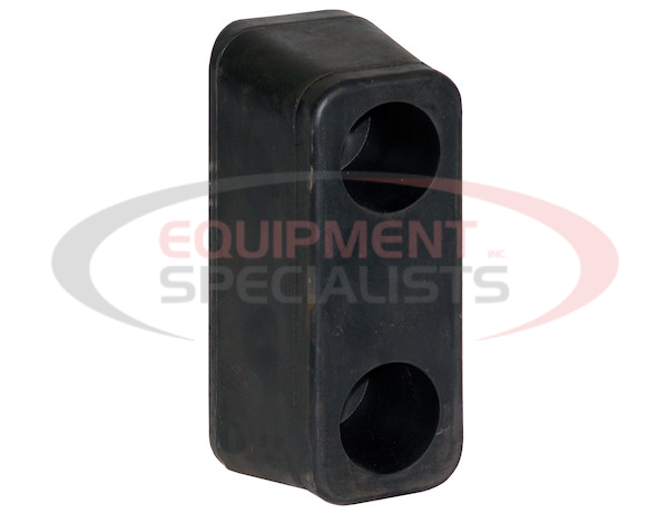 Molded Rubber Bumper - 2-9/16 x 3 x 6 Inch Tall - Set of 2