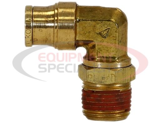 (Buyers) [BE90M25P125S] Brass DOT Push-In Swivel Male Elbow 1/4 Inch Tube O.D. x 1/8 Inch Pipe Thread