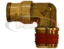 Brass DOT Push-In Male Elbow 1/4 Inch Tube O.D. x 1/4 Inch Pipe Thread
