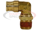 Brass DOT Push-In Swivel Male Elbow 1/4 Inch Tube O.D. x 1/4 Inch Pipe Thread