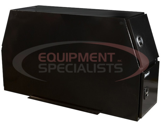 (Buyers) [BP824624B] 46x24x82 Inch Flat Floor Black Steel Backpack Truck Box