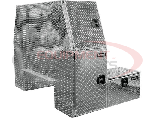 (Buyers) [BP826254] 62X54X82 INCH DIAMOND TREAD ALUMINUM L-PACK BACKPACK TRUCK TOOL BOX WITH OFFSET FLOOR - 16.35 INCH OFFSET