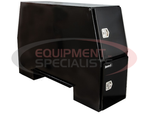 (Buyers) [BP826524B] 65X24X82 INCH BLACK STEEL BACKPACK TRUCK BOX - 13.3 INCH OFFSET FLOOR