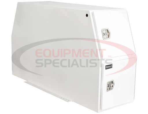 (Buyers) [BP855924W] 59x24x85 Inch Flat Floor White Steel Backpack Truck Box