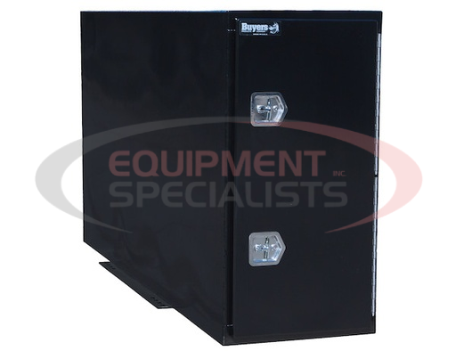 (Buyers) [BP964824B] Black Steel Straight Side Backpack Truck Box - T-Handle Latch