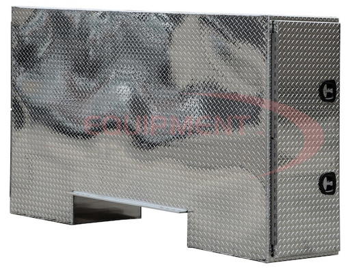 (Buyers) [BP965724] 57x24x96 Inch Straight Side Diamond Tread Aluminum Backpack Truck Tool Box - 9x42 Inch Offset Floor