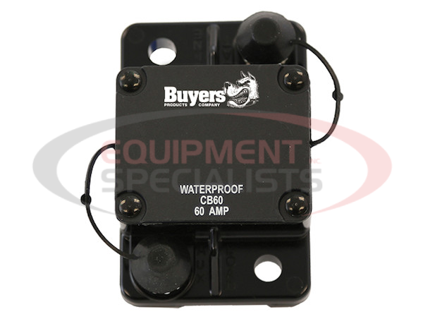 Buyers Products CB100PB Circuit Breaker - Manual Reset, Water Resistant, For Dump Trucks, Plows, Spreaders (30A-250A Options)