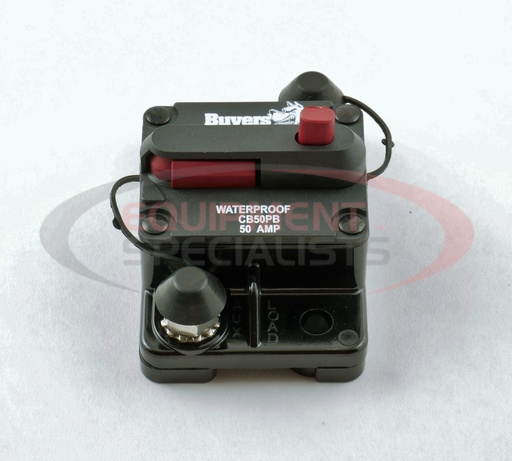 (Buyers) [CB50PB] 50 Amp Circuit Breaker With Manual Push-to-Trip Reset