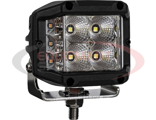 (Buyers) [1492232] 4 Inch Wide LED Flood Light with Strobe - Square Lens