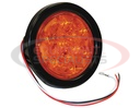 4 INCH AMBER ROUND TURN SIGNAL LIGHT KIT WITH 10 LEDS (PL-3 CONNECTION, LIGHT ONLY)