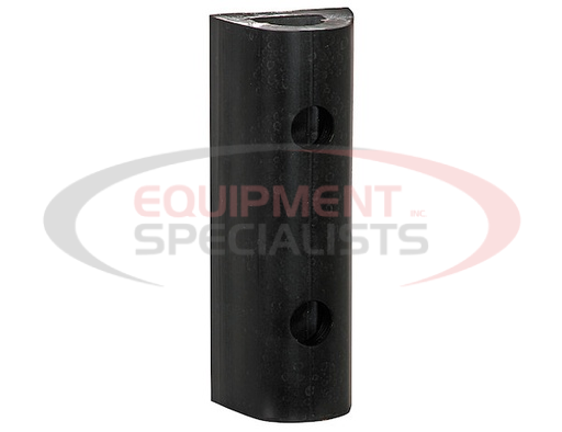 (Buyers) [D412] Extruded Rubber D-Shaped Bumper with 2 Holes - 4 x 3-3/4 x 12 Inch Long