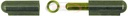 Steel Weld-On Bullet Hinge with Brass Pin and Brass Bushing - 0.77 x 3.94 Inch