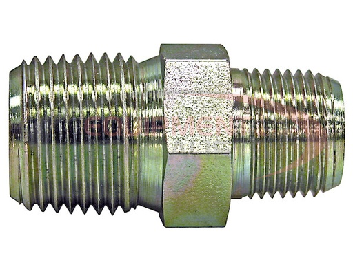 (Buyers) [H3069X8X4] HEX NIPPLE 1/2 INCH MALE PIPE THREAD TO 1/4 INCH MALE PIPE THREAD