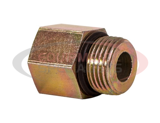 (Buyers) [H3269X8X4] STRAIGHT O-RING ADAPTER 1/2 INCH MALE STRAIGHT THREAD TO 1/4 INCH FEMALE P.T.