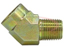 45° STREET ELBOW 1/8 INCH MALE PIPE THREAD TO 1/8 INCH FEMALE PIPE THREAD