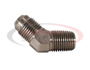 45? Male Elbow 1/2 Inch Tube O.D. To 3/8 Inch Male Pipe Thread