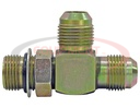 Straight Thread O-Ring Run Tee 3/8 Inch Tube O.D. To 3/8 Inch Port Size