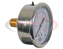 SILICONE FILLED PRESSURE GAUGE - CENTER BACK MOUNT 0-300 PSI