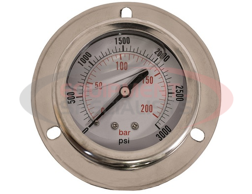 (Buyers) [HPGP3] Silicone Filled Pressure Gauge - Panel Mount 0-3,000 PSI